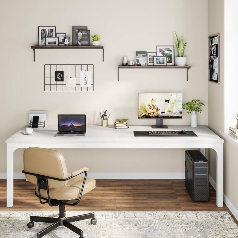 78.7" Extra Long 2-Person Computer Desk, Double Workstation for Home Office