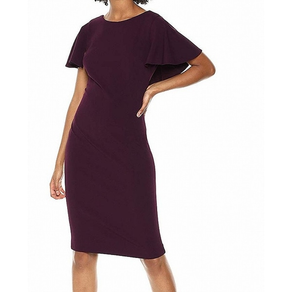 calvin klein caped sheath dress