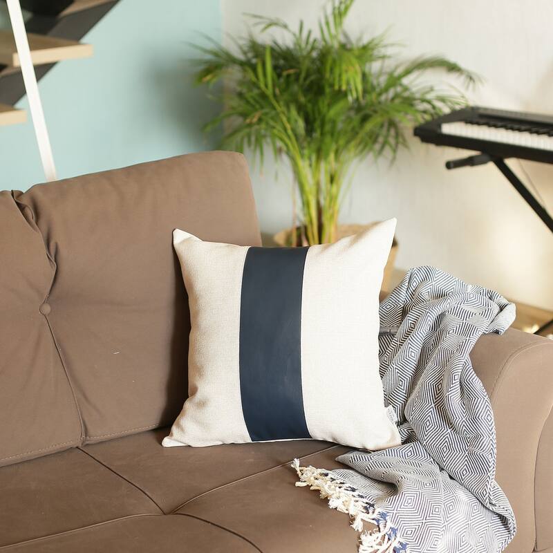 Carson Carrington Hoga Faux Leather Pillow Cover