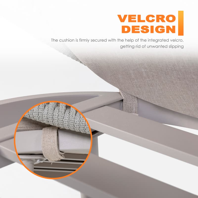 Aluminum Patio Outdoor Dining Chair Woven Rope Armchair with Removable Gray Cushion (2-Pack)
