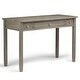 preview thumbnail 8 of 38, WYNDENHALL Norfolk Solid Wood Transitional Writing Office Desk Distressed Grey