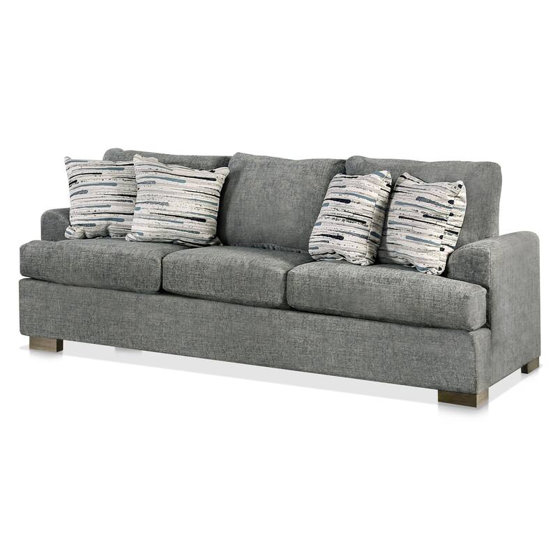 Nort Transitional Fabric Padded Flared Arms Sofa by Furniture of America