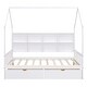 preview thumbnail 3 of 7, Playhouse Themed Full Bed with Built-In Storage and Robust Wooden Frame