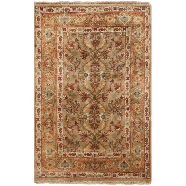 slide 2 of 13, SAFAVIEH Couture Hand-knotted Farahan Sarouk Stephenie Traditional Oriental Wool Rug with Fringe 2'  x  3' - Ivory/Gold - Rectangle