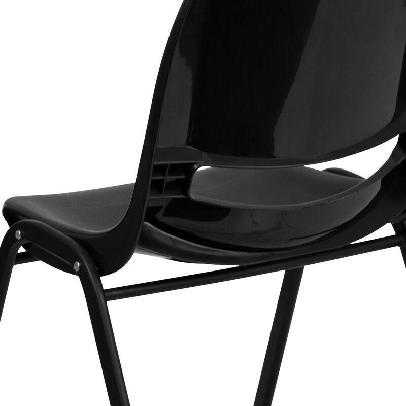 880 lb. Capacity Ergonomic Shell Stack Chair with Metal Frame