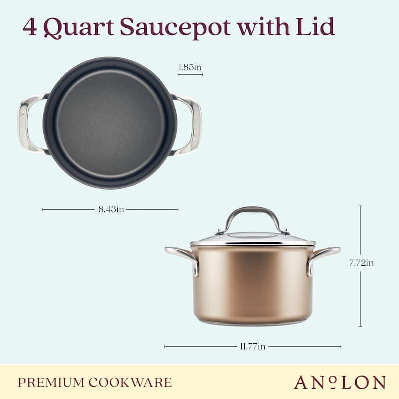 Anolon Ascend Hard Anodized Nonstick Saucepan with Lid