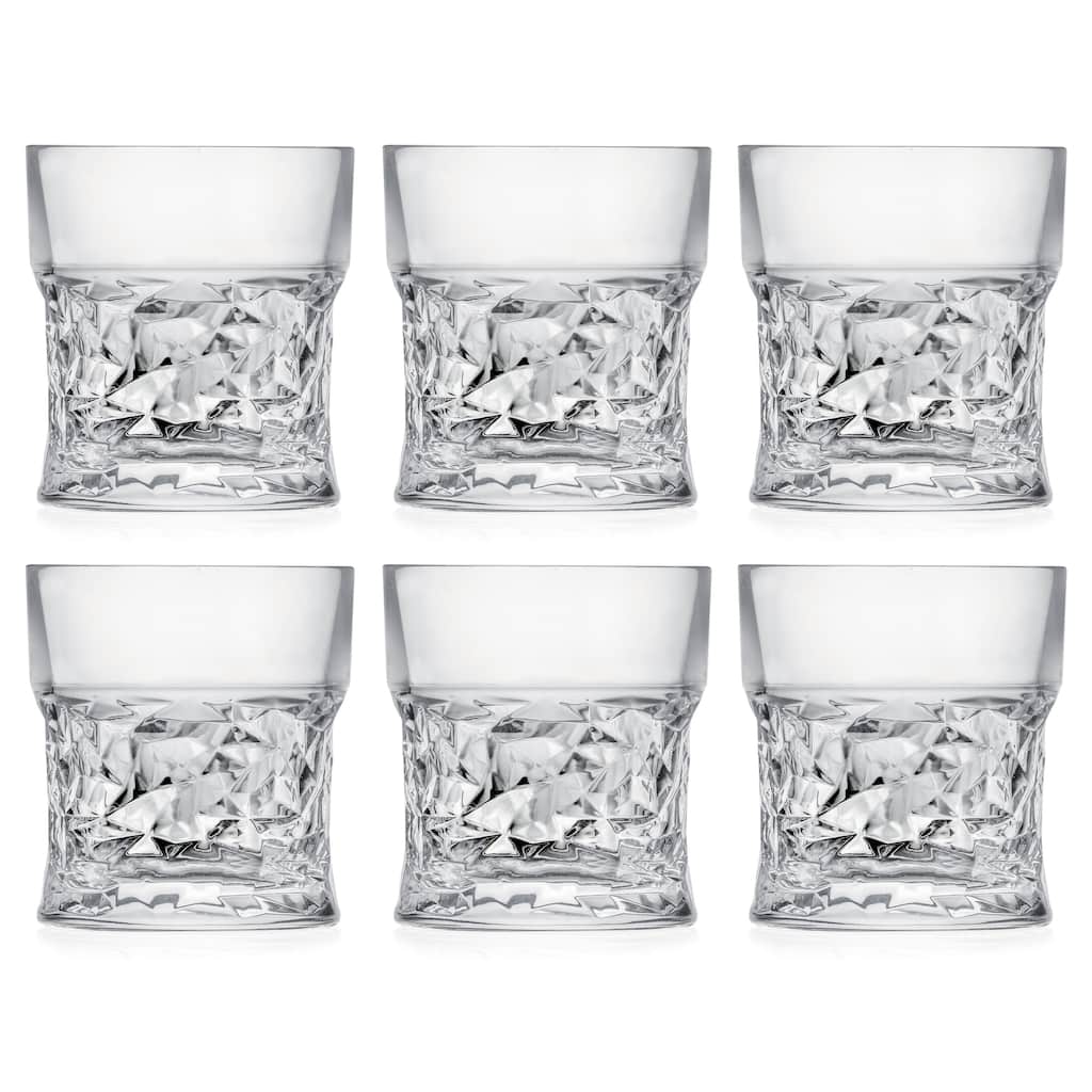 Tumbler Glass - Double Old Fashioned - Set of 6 Glasses - 11 oz. - Made in Europe - By Majestic Gifts Inc.