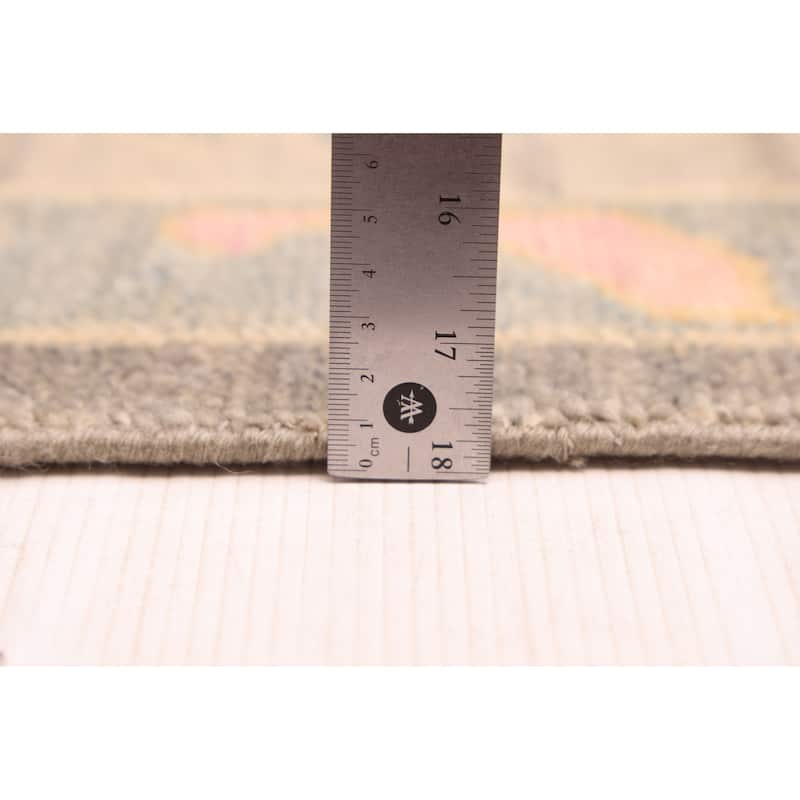 ECARPETGALLERY Hand-knotted Modern Oushak Dark Grey Wool Rug - 9'9 x 14'10