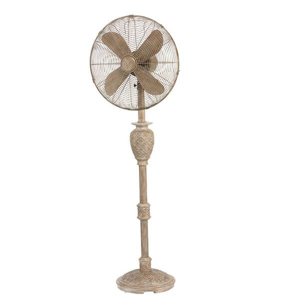 Shop 53 Whitewash Weathered Muriel Floor Fan With Decorative Base