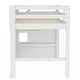 preview thumbnail 16 of 14, Twin Size Castles Shaped Loft Bed with Storage Staircase, Wooden Kids Bed Frame with Play Space and Window for Bedroom, Pink