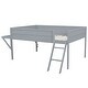 preview thumbnail 11 of 13, Full Size Gaming Loft Bed with Desk and LED, Grey
