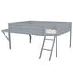preview thumbnail 15 of 14, Full Size Wood Gaming Loft Bed with Desk and LED,Grey