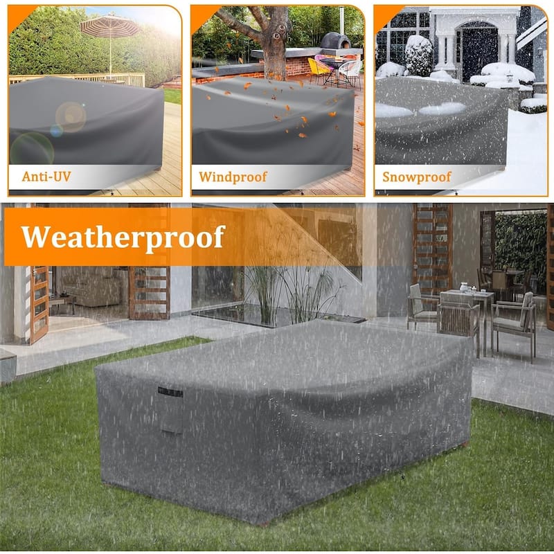 Outdoor Sectional Cover Heavy-Duty Waterproof Anti-UV Furniture Protector