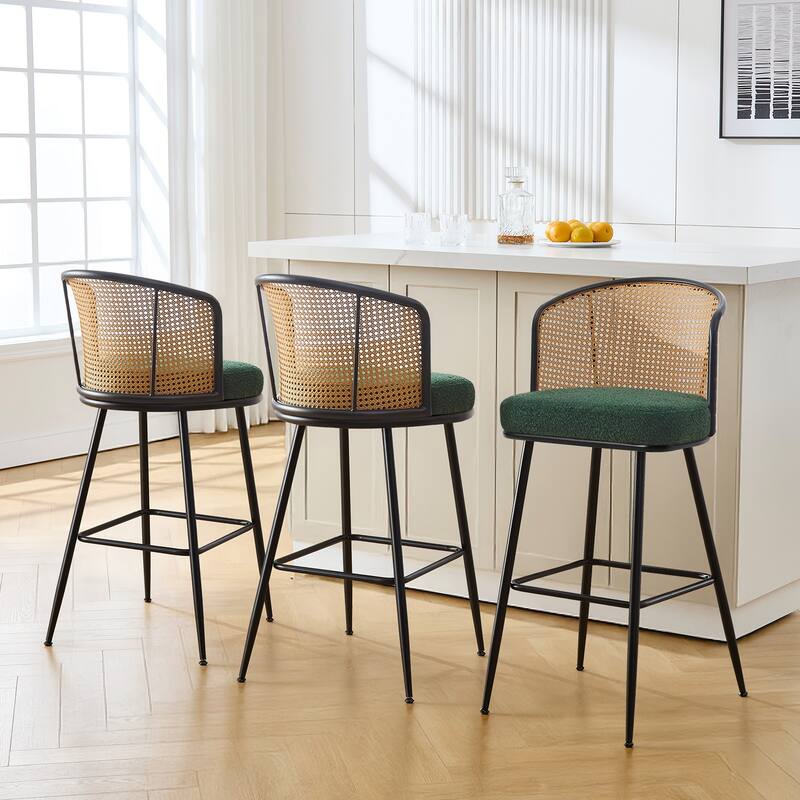 26"/29" Rattan Upholstered Bar Stool /Counter Stools Set of 2/3/4