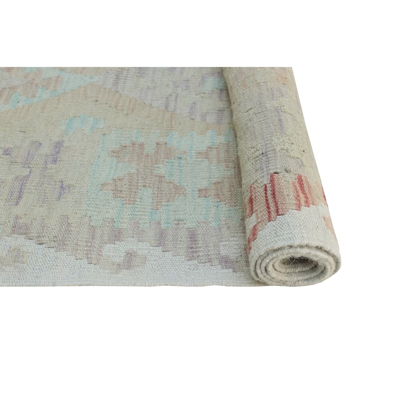 Sun Faded Flatweave Meltem Rust/Ivory Runner - 2'7" x 9'11"
