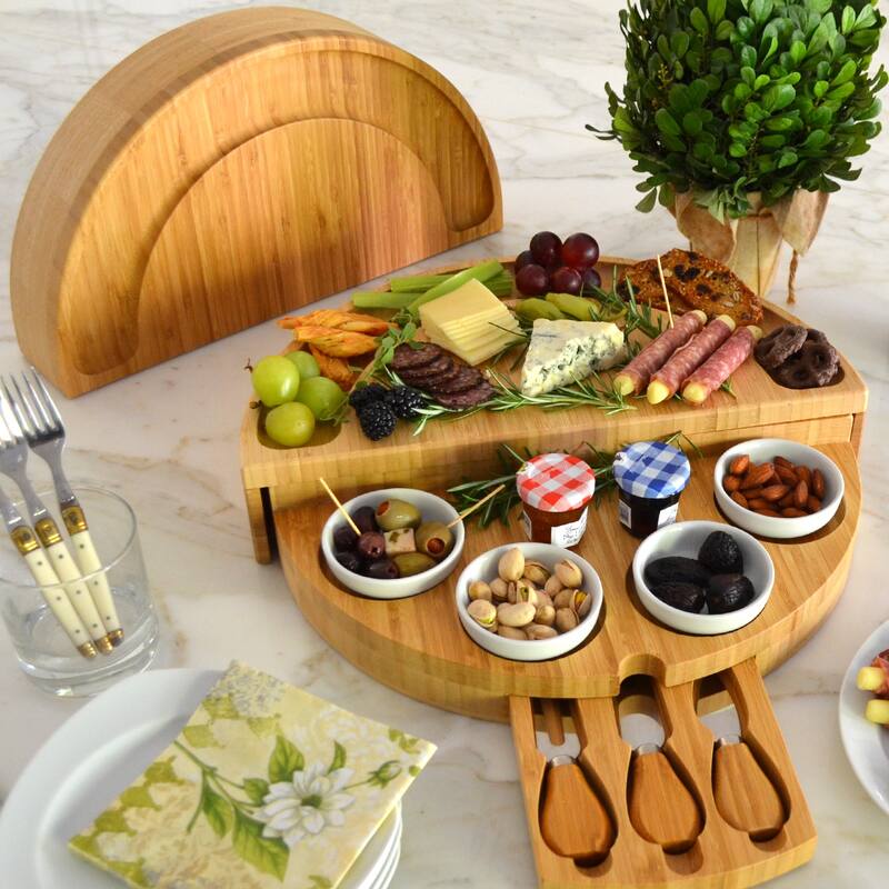 NCAA West Virginia Mountaineers Bamboo Cheese & Charcuterie Board