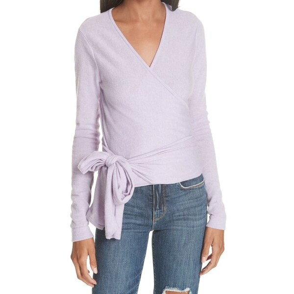 purple wrap sweater