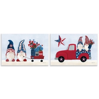 Stupell Americana Florals & Gnomes Wall Plaque Art Design By Yvette St. Amant (Set of 2)