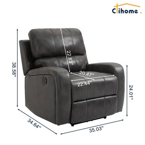 Clihome Electric Recliner Chair with USB Charge