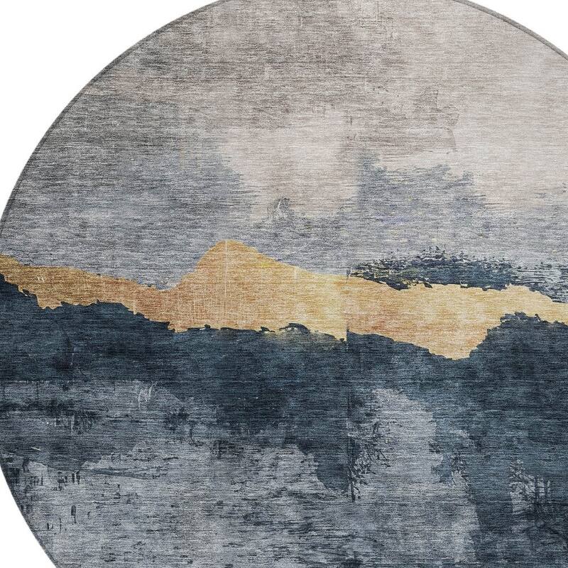 HomeRoots Abstract Transitional Rectangle Outdoor Rug
