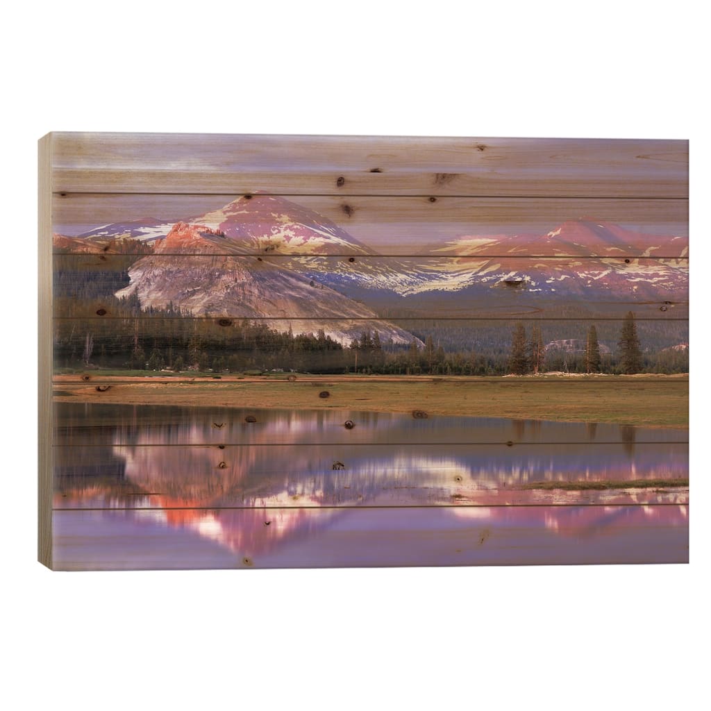 Lembert Dome And Its Reflection In The Tuolumne River, Yosemite National Park, CA,USA Print On Wood by Christopher Talbot Frank