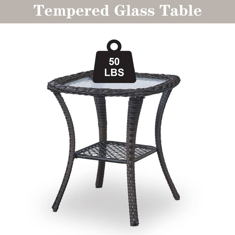 Pocassy Swivel Chairs Cofee Table with Cushion Glider Chair