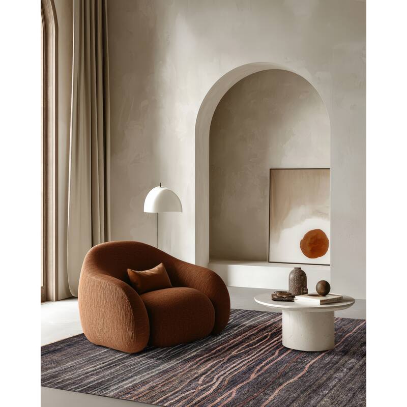 ECARPETGALLERY Hand-knotted Peshawar Ziegler Dark Grey Wool Rug - 5'1 x 6'10