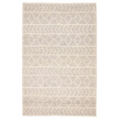 ECARPETGALLERY Braid weave Sienna Grey Wool Rug - 5'0 x 8'0