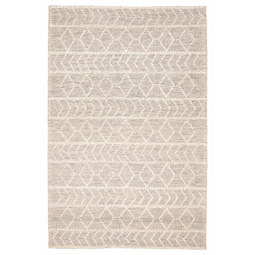 ECARPETGALLERY Braid weave Sienna Grey Wool Rug - 5'0 x 8'0