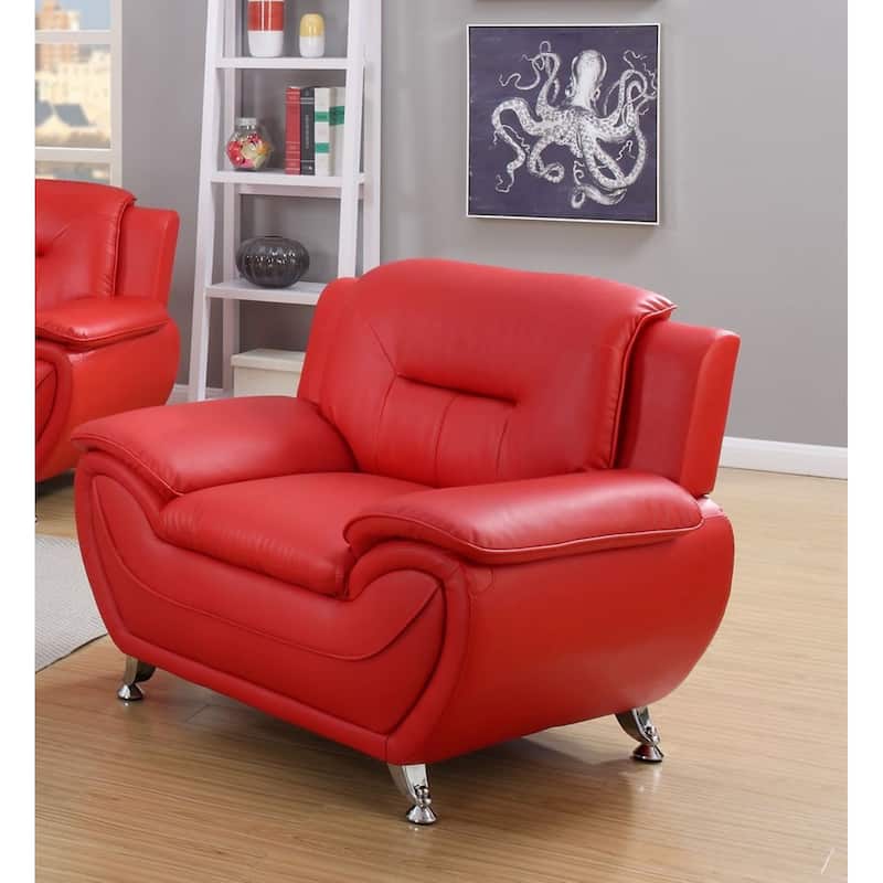 Sanuel 47.3" Wide Faux Leather Club Chair