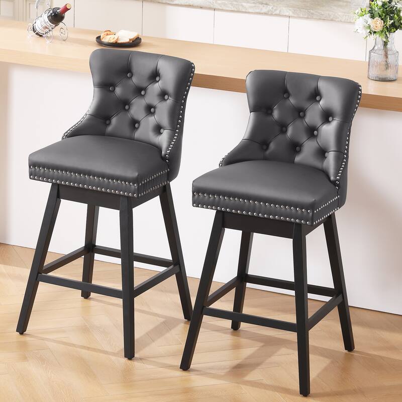 26"/30" Faux Leather Swivel Counter or Bar Height Stools