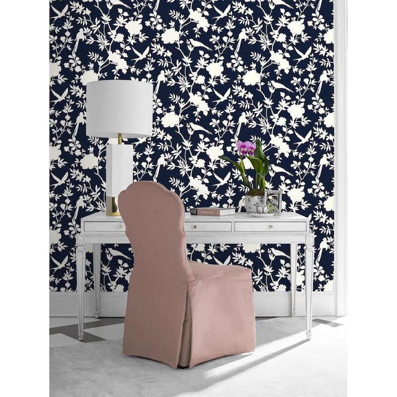 Luxe Haven Mono Toile Peel and Stick Wallpaper