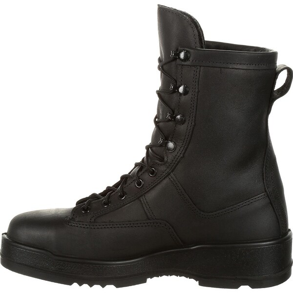 black steel toe military boots