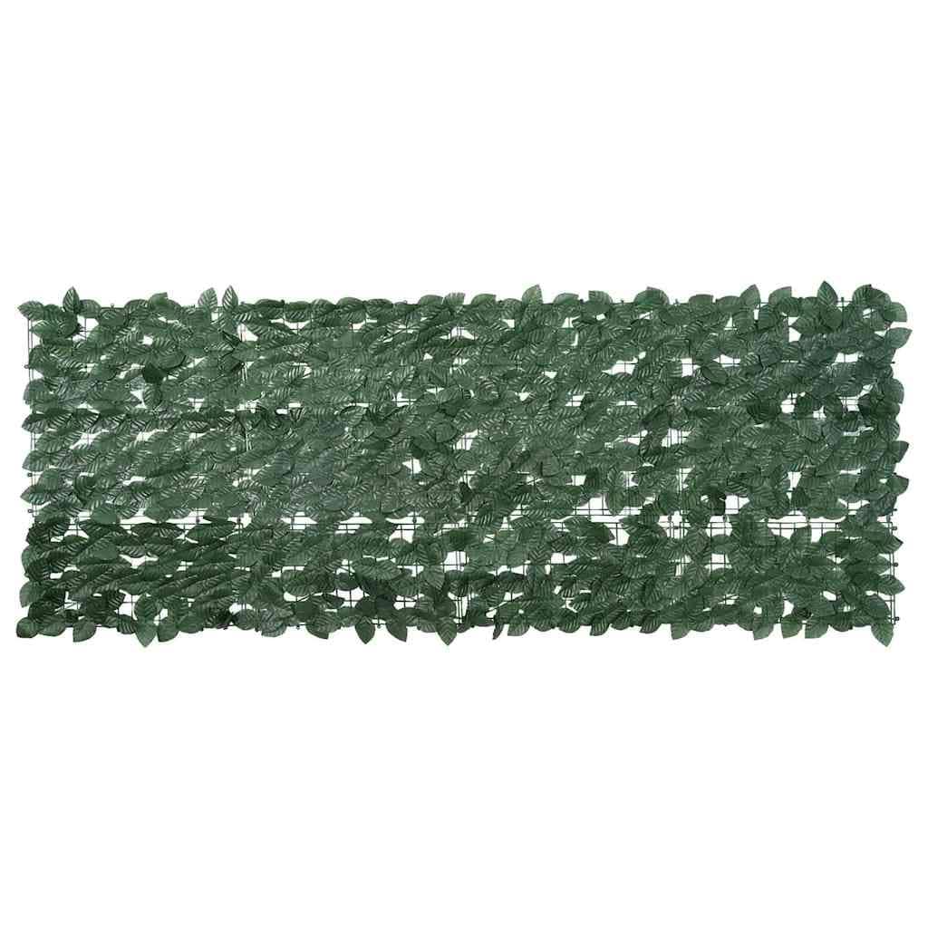 vidaXL Screen Dark green Polyethylene, Fabric 78.7x29.5 in