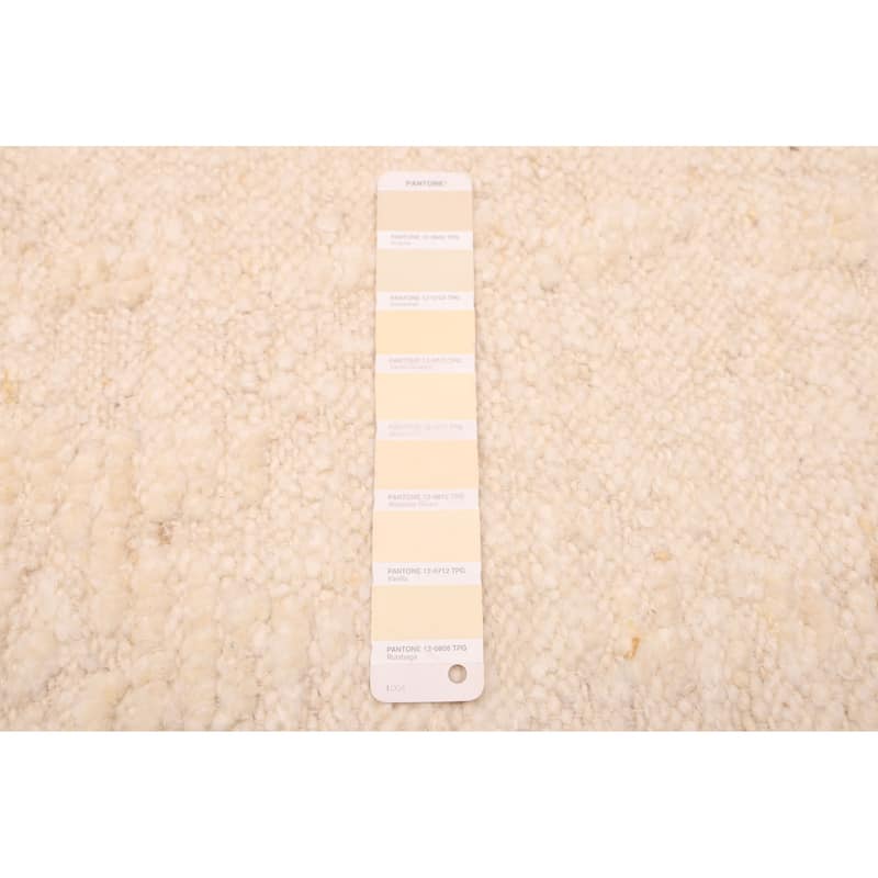 ECARPETGALLERY Hand-knotted Looma Cream Wool Rug - 8'0 x 10'1