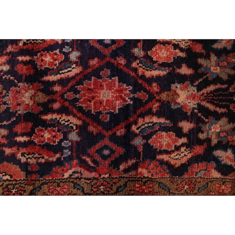 ECARPETGALLERY Hand-knotted Andelz Navy Wool Rug - 3'5 x 9'4