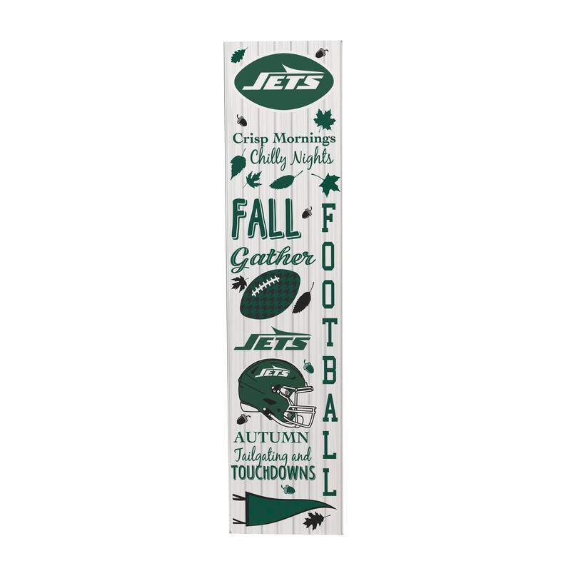 47" Double Sided Seasonal Porch Leaner, New York Jets - 47" x 11.25"