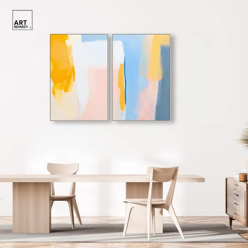 Lightwave Tides Canvas Set of 2 by Art Remedy