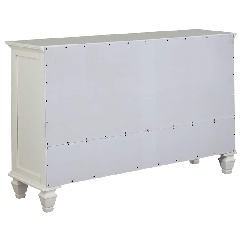 Sandy Beach 5-piece Storage Bedroom Set with Sleigh Headboard