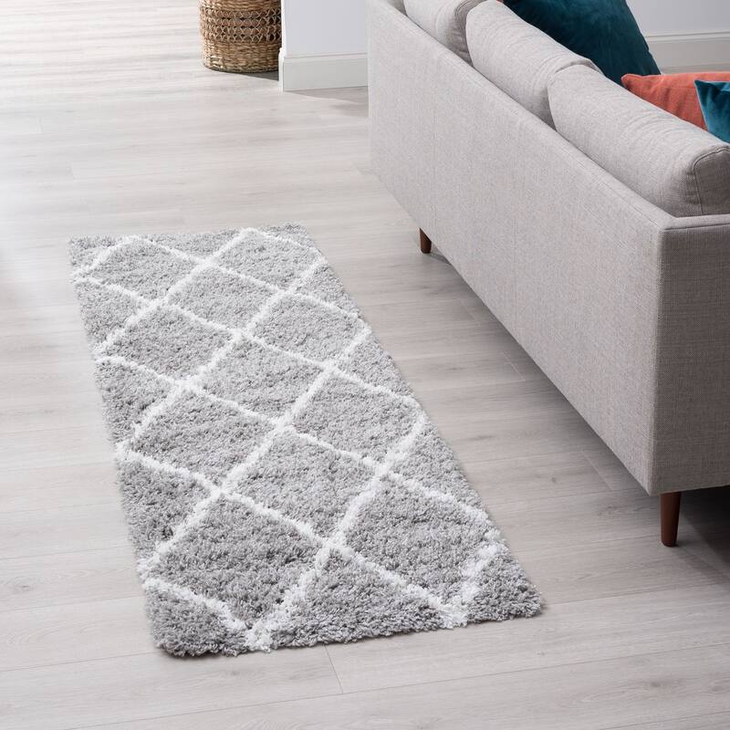 Joy Shag Moroccan Stripe Indoor Area Rug
