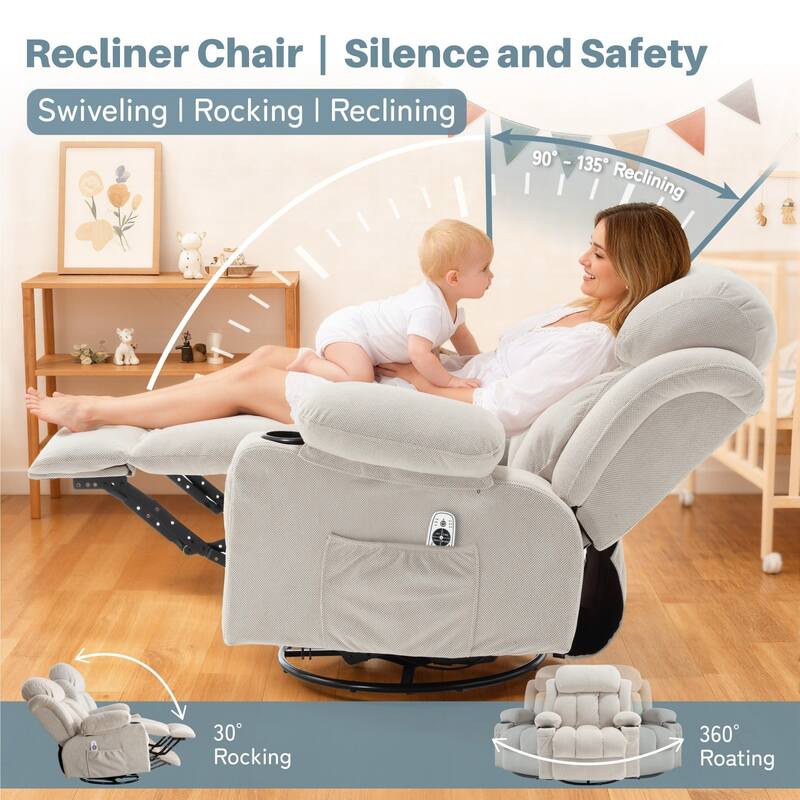 360 Degree Swinging Rotating Recliner