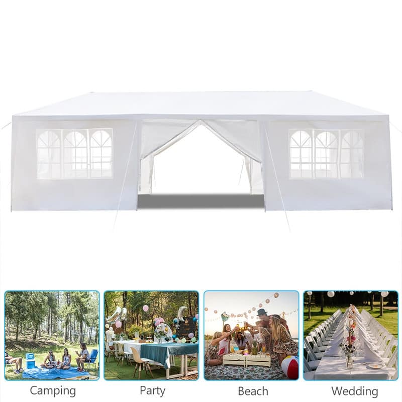 30 FT Steel Frame Wedding Party Tent Patio Canopy
