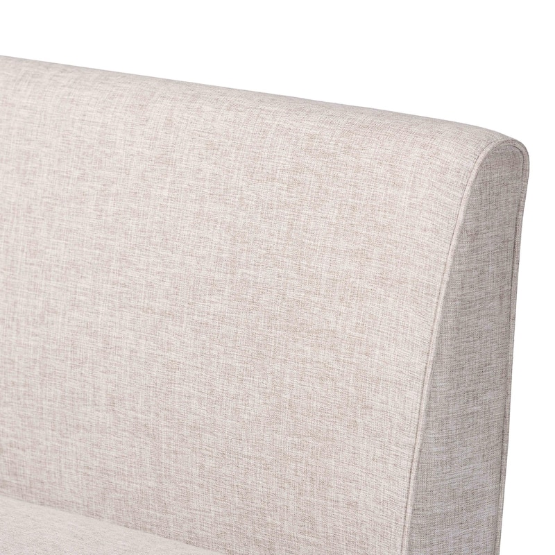 Bryna 2-Piece Fabric Upholstered Dining Nook Bench Set - Corner Kitchen Seating with Skirted Base, L-Shaped Nook, Beige