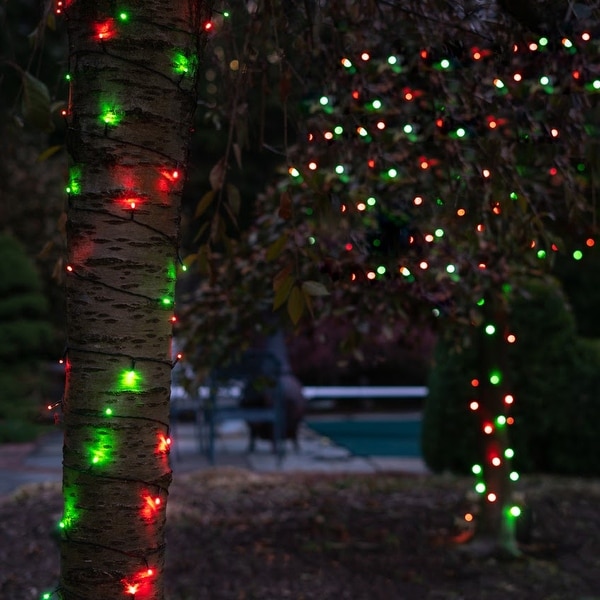 Green solar christmas lights on sale