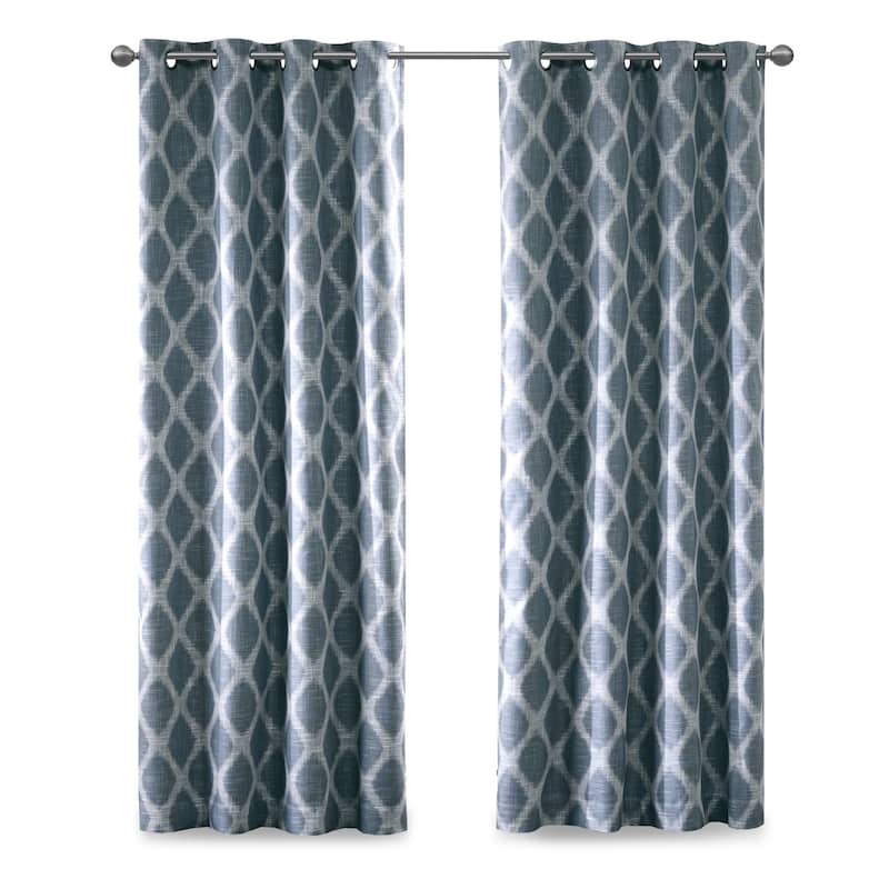SunSmart Kagen Printed Ikat Blackout Curtain Panel