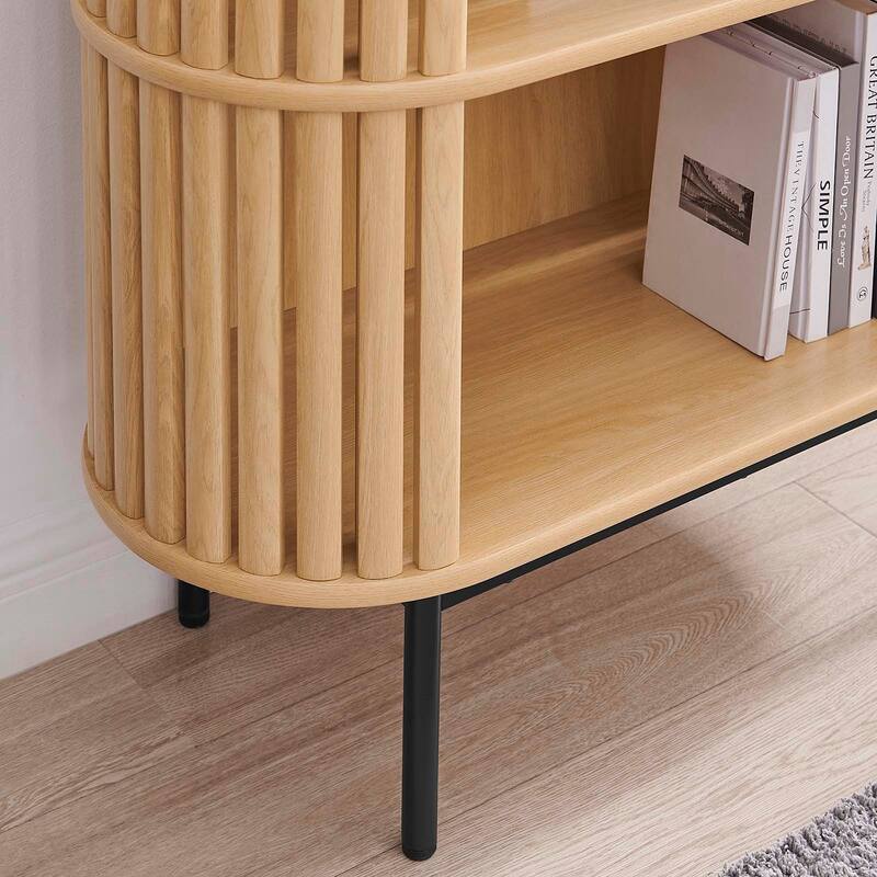 Collins Modern Oak Wooden 3-shelf Bookcase Display Cabinet