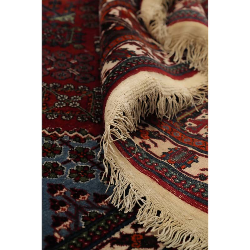 Hand Knotted Oriental 100% Wool Carpet Traditional Medallion Red Joshaghan Area Rug - 11' 9'' X 8' 0''
