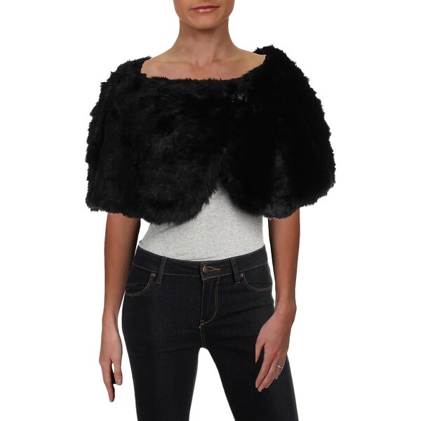 tahari faux fur wrap