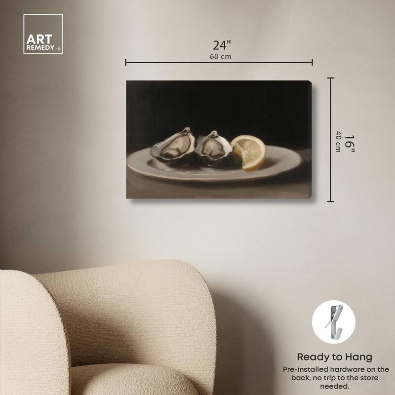 Manet's Oysters Canvas by Art Remedy, Gallery Wrapped
