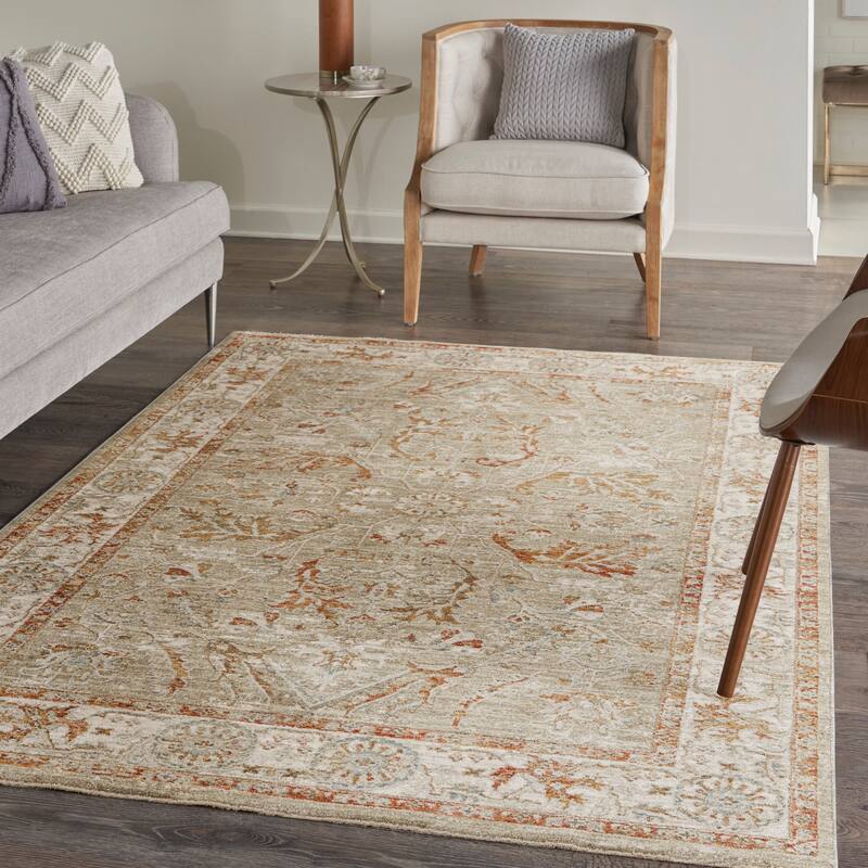 Nourison Asher Indoor only Persian Floral Medallion Area Rug